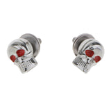 Maxbell 8x1 Pair Motorcycle Skull License Plate Frame Bolts Screw Fastener Silver