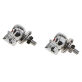 Maxbell 20x1 Pair Motorcycle Skull License Plate Frame Bolts Screw Fastener Silver