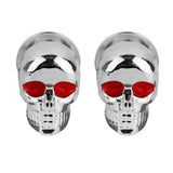 Maxbell 4pc Black & Silver 3D Skull Motorcycle License Plate Frame Bolts Fastener Screws