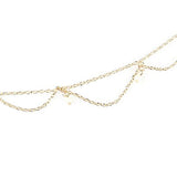 Maxbell 15xGold Layered Faux Pearl Hairband Head Chain Hair Accessories Jewelry