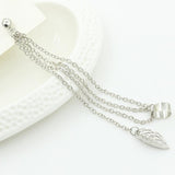 Maxbell 4x1pc Women's Stylish Tassel Leaf Embellished Ear Cuff Earring Silver