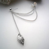 Maxbell 4x1pc Women's Stylish Tassel Leaf Embellished Ear Cuff Earring Silver