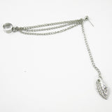 Maxbell 4x1pc Women's Stylish Tassel Leaf Embellished Ear Cuff Earring Silver
