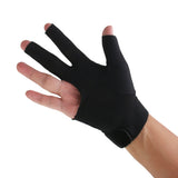 Maxbell 2pc Black & Blue Spandex Snooker Billiard Pool Cue Right Three Finger Glove