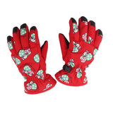 Maxbell 1 Pair Winter Warm Breathable 2-4 Years Children Kids Ski Gloves Deep Red