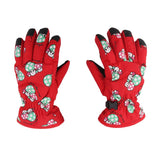 Maxbell 1 Pair Winter Warm Breathable 2-4 Years Children Kids Ski Gloves Deep Red