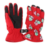 Maxbell 1 Pair Winter Warm Breathable 2-4 Years Children Kids Ski Gloves Deep Red