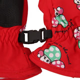 Maxbell 1 Pair Winter Warm Breathable 2-4 Years Children Kids Ski Gloves Deep Red