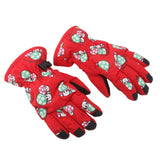 Maxbell 1 Pair Winter Warm Breathable 2-4 Years Children Kids Ski Gloves Deep Red