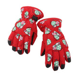 Maxbell 1 Pair Winter Warm Breathable 2-4 Years Children Kids Ski Gloves Deep Red
