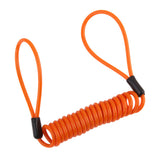 Maxbell 3xSafety Lanyard Spring Coil Wire Rope Disc Brake Lock Reminder Cable Orange