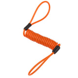 Maxbell 3xSafety Lanyard Spring Coil Wire Rope Disc Brake Lock Reminder Cable Orange