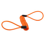 Maxbell 3xSafety Lanyard Spring Coil Wire Rope Disc Brake Lock Reminder Cable Orange