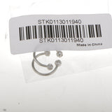 Maxbell 2Pcs Crystal Circular Horseshoes Eyebrow Lip Nose Ear Rings Piercing Jewelry