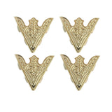 Maxbell 3x2 Pairs Blouse Shirt Metal Pointed Collar Clips Wing Tips Brooch Pin Gold