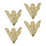Maxbell 3x2 Pairs Blouse Shirt Metal Pointed Collar Clips Wing Tips Brooch Pin Gold