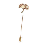 Maxbell 3xVintage Gingko Leaf Lapel Stick Pin Suit Tie Hat Scarf Brooch Pin Gold