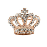 Maxbell Boho Victoria King Queen Crown Crystal Brooch Pin Gold Wedding Xmas
