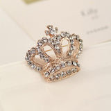 Maxbell Boho Victoria King Queen Crown Crystal Brooch Pin Gold Wedding Xmas