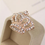 Maxbell Boho Victoria King Queen Crown Crystal Brooch Pin Gold Wedding Xmas