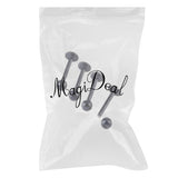 Maxbell 4Pcs 16G Stainless Steel Lip Labret Ring Ball Stud Body Piercing Black