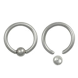 Maxbell 2pcs Captive Bead Closure 16g Nose Ear Helix Tragus Lip Ring Jewelry- Silver