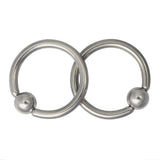 Maxbell 2pcs Captive Bead Closure 16g Nose Ear Helix Tragus Lip Ring Jewelry- Silver