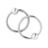 Maxbell Maxbell 1 Pairs Stainless Steel Nose Tragus Lip Captive Bead Hoop Ring Silver