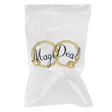 Maxbell Maxbell 1 Pairs Stainless Steel Nose Tragus Lip Captive Bead Hoop Ring Golden