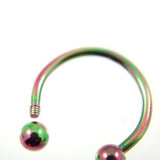 Maxbell 2pcs 16 Gauge Eyebrow Lip Horseshoe Barbell Ring Piercing Jewelry