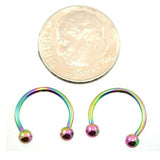 Maxbell 3x2pcs 16 Gauge Eyebrow Lip Horseshoe Barbell Ring Piercing Jewelry