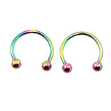 Maxbell 3x2pcs 16 Gauge Eyebrow Lip Horseshoe Barbell Ring Piercing Jewelry