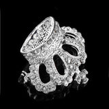 Maxbell 3xBoho Victoria King Queen Crown Crystal Brooch Pin Silver Wedding Xmas