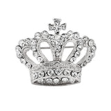 Maxbell 7xBoho Victoria King Queen Crown Crystal Brooch Pin Silver Wedding Xmas