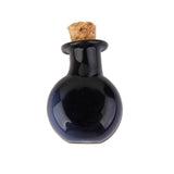 Maxbell 20 Black Mini Empty Flat Ball Bulb Glass Vial Jars Charm Message Bottles Pendant