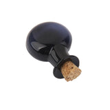 Maxbell 20 Black Mini Empty Flat Ball Bulb Glass Vial Jars Charm Message Bottles Pendant