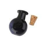 Maxbell 20 Black Mini Empty Flat Ball Bulb Glass Vial Jars Charm Message Bottles Pendant