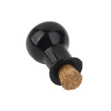Maxbell 3x10pcs Mini Glass Cork Bottle Flat bulb Jars Vials Message Wish Bottle Black