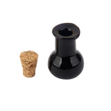 Maxbell 20 Black Mini Empty Flat Ball Bulb Glass Vial Jars Charm Message Bottles Pendant