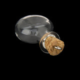 Maxbell 20x10pc Glass Cork Bottles Round Flat Vial Wishing Bottle DIY Pendants Clear