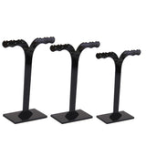 Maxbell 25x3Pcs Detachable Acrylic Earrings Jewelry Holder Display Stands Black