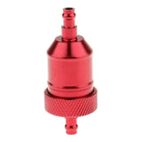 Maxbell Motorcycle Pit Dirt Bike ATV Quad Inline Fuel Gas Filter 1/4 inch 6mm Red