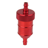 Maxbell Motorcycle Pit Dirt Bike ATV Quad Inline Fuel Gas Filter 1/4 inch 6mm Red