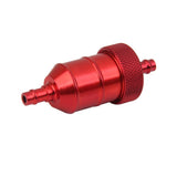 Maxbell Motorcycle Pit Dirt Bike ATV Quad Inline Fuel Gas Filter 1/4 inch 6mm Red