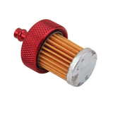 Maxbell Motorcycle Pit Dirt Bike ATV Quad Inline Fuel Gas Filter 1/4 inch 6mm Red