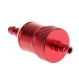 Maxbell Motorcycle Pit Dirt Bike ATV Quad Inline Fuel Gas Filter 1/4 inch 6mm Red