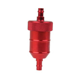 Maxbell Motorcycle Pit Dirt Bike ATV Quad Inline Fuel Gas Filter 1/4 inch 6mm Red