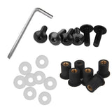 Maxbell 4mm + 5mm Fairing Windscreen Screw Bolt Windshield Mounting Nuts Kit Silver