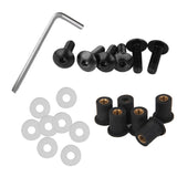Maxbell 3x5mm Fairing Windscreen Screw Bolt Kit Windshield Mounting Nuts Black
