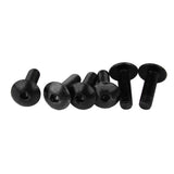 Maxbell 3x5mm Fairing Windscreen Screw Bolt Kit Windshield Mounting Nuts Black